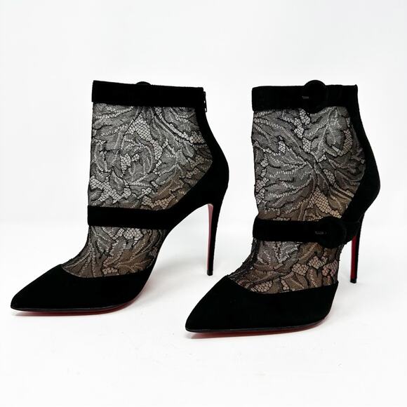 Christian Louboutin Boteboot Suede Ankle Boots 38 - Picture 1 of 12